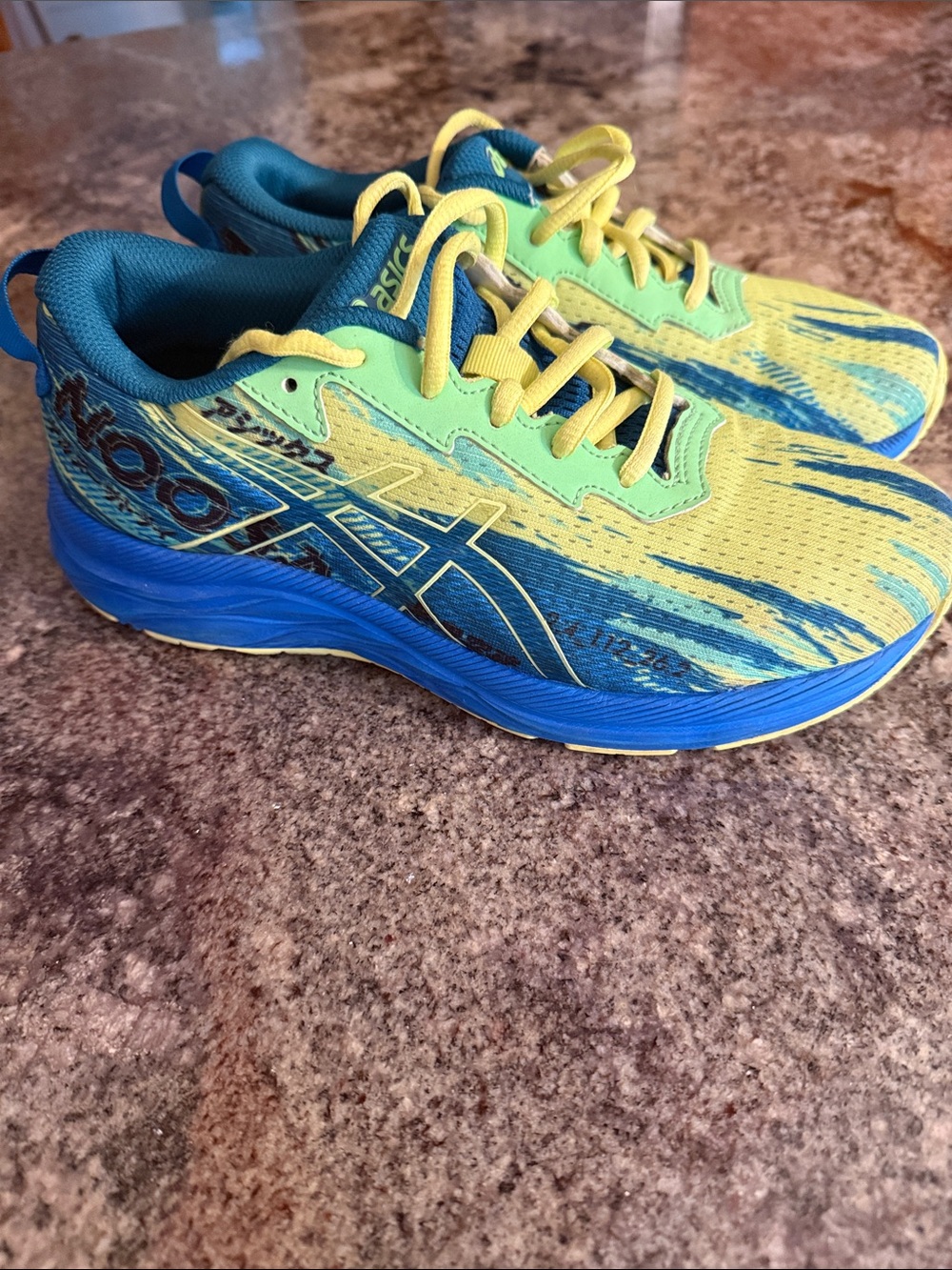 ASICS Kids' Noosa Yellow, Blue & Green Athletic Sneakers